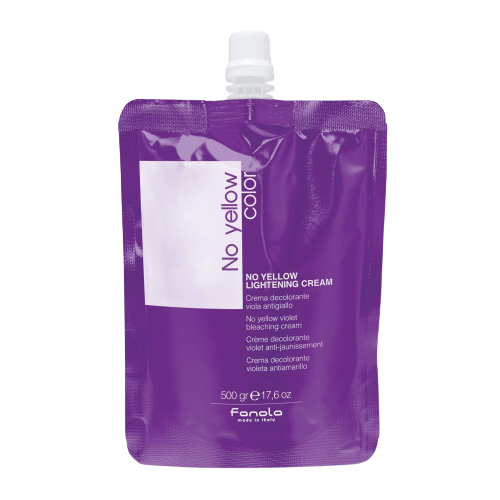 Fanola No Yellow bleaching cream, least damaging hair bleach brand